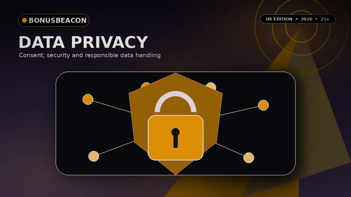 BonusBeacon no deposit bonus privacy policy data-handling illustration for US players