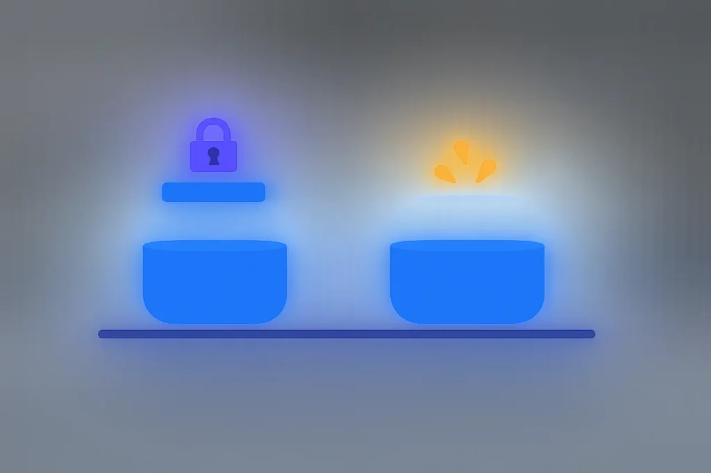 Two side-by-side jars showing a locked sticky no deposit bonus balance versus a free-flowing non-sticky cashable balance